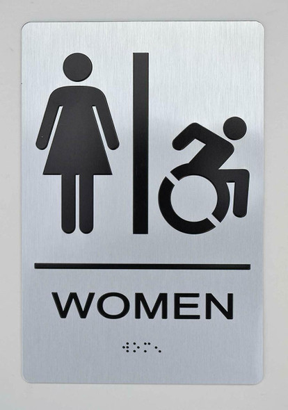 WOMEN ACCESSIBLE RESTROOM Sign-Tactile Signs WOMEN ACCESSIBLE RESTROOM Sign-Tactile Signs