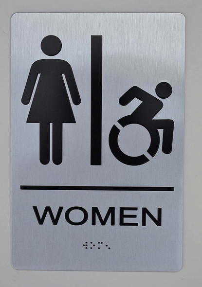 NYC Women Accessible Restroom Sign-Tactile Signs NYC Women Accessible Restroom Sign-Tactile Signs