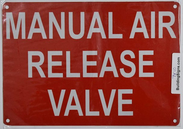 Manual AIR Release Valve   Sign