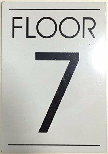 FLOOR NUMBER SIGN WHITE - 7TH FLOOR SIGN FLOOR NUMBER SIGN WHITE - 7TH FLOOR SIGN