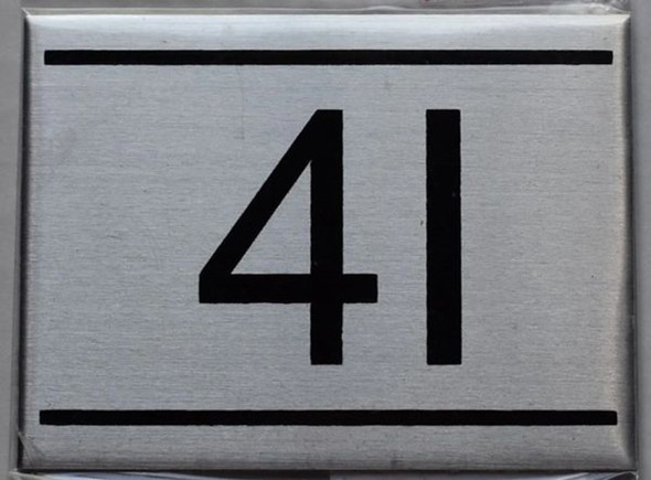 APARTMENT NUMBER Sign4I -BRUSHED ALUMINUM APARTMENT NUMBER Sign4I -BRUSHED ALUMINUM