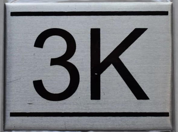 APARTMENT NUMBER Sign3K -BRUSHED ALUMINUM APARTMENT NUMBER Sign3K -BRUSHED ALUMINUM