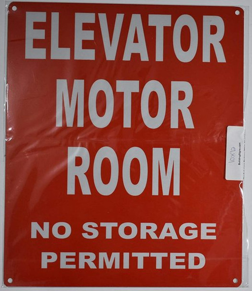 Elevator Motor Room Sign Elevator Motor Room Sign