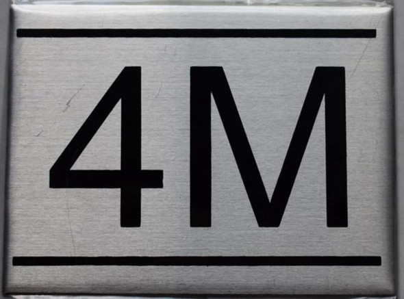 APARTMENT NUMBER Sign4M -BRUSHED ALUMINUM APARTMENT NUMBER Sign4M -BRUSHED ALUMINUM