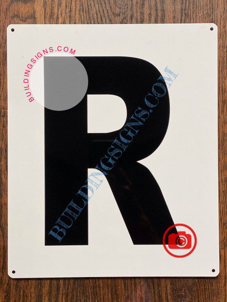LETTER R SignWHITE