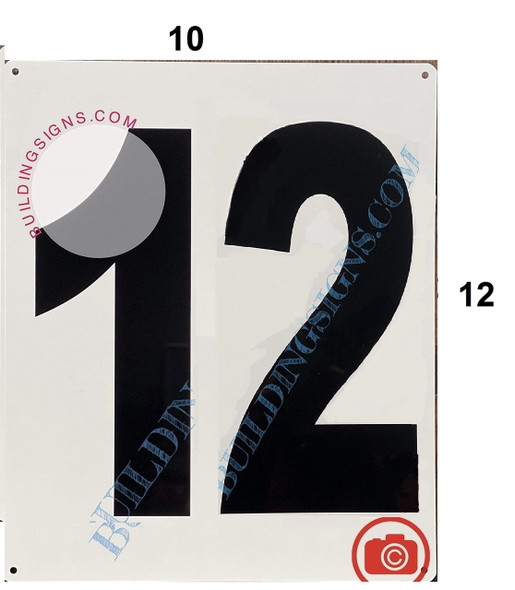 Large Number 12 SIGNAGE -Metal SignParking LOT Number SIGNAGE Large Number 12 SIGNAGE -Metal SignParking LOT Number SIGNAGE