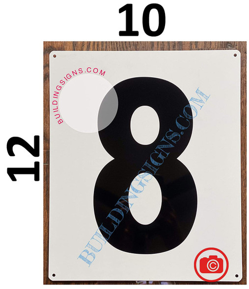 Large Number 8 SIGNAGE -Metal SignParking LOT Number SIGNAGE Large Number 8 SIGNAGE -Metal SignParking LOT Number SIGNAGE