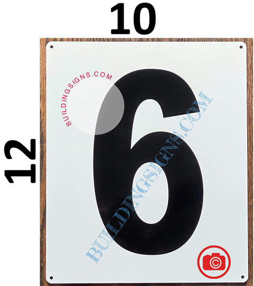 Large Number 6 SIGNAGE -Metal SignParking LOT Number SIGNAGE Large Number 6 SIGNAGE -Metal SignParking LOT Number SIGNAGE