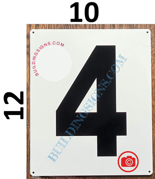 Large Number 4 SIGNAGE -Metal SignParking LOT Number SIGNAGE Large Number 4 SIGNAGE -Metal SignParking LOT Number SIGNAGE
