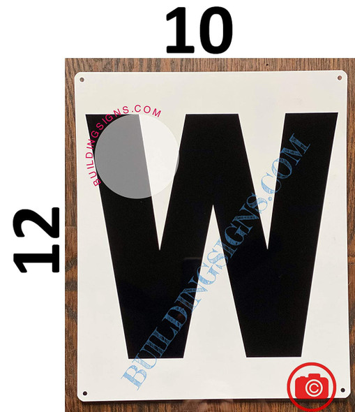 Large Letter W -Metal SignParking LOT SIGNAGE Large Letter W -Metal SignParking LOT SIGNAGE