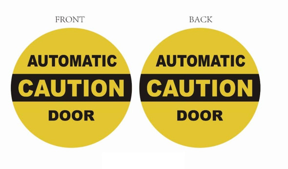 Caution Automatic Door Sticker Caution Automatic Door Sticker