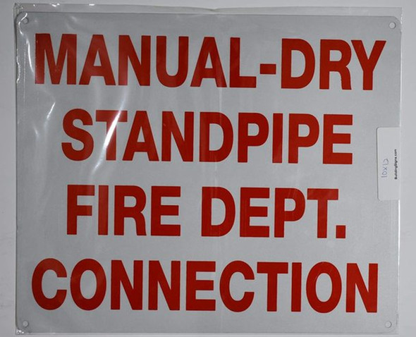 Manual Dry Standpipe   Sign Manual Dry Standpipe   Sign