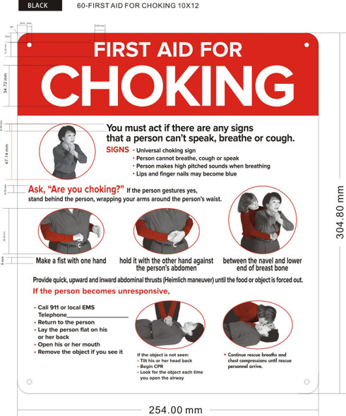 FIRST AID FOR CHOKING SIGNAGE FIRST AID FOR CHOKING SIGNAGE