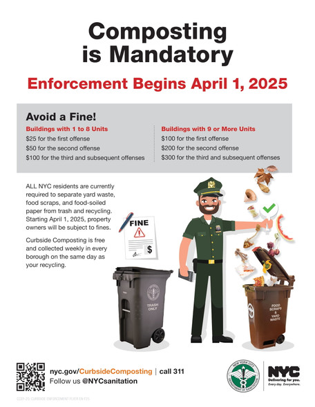 NYC Composting Law Flyer | DSNY Mandatory Composting Rules (pdf)