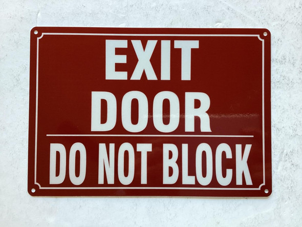 NYC EXIT DOOR DO NOT BLOCK SIGN