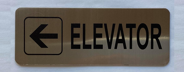 NYC ELEVATOR LEFT ARROW SIGN