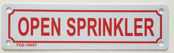 OPEN SPRINKLER   Sign OPEN SPRINKLER   Sign