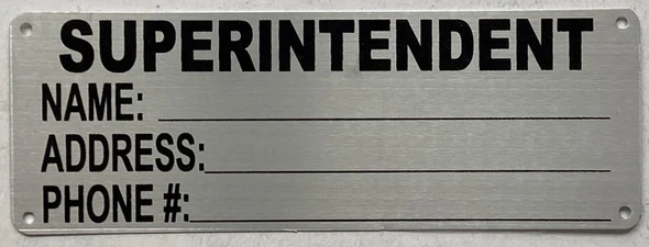 NYC JANITOR NAME/ADDRESS HPD SIGN