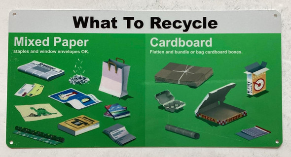 NYC NYC RECYCLING PAPER AND CARBOARD SIGN