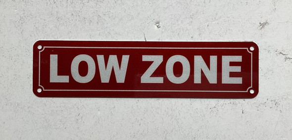 NYC LOW ZONE SIGN