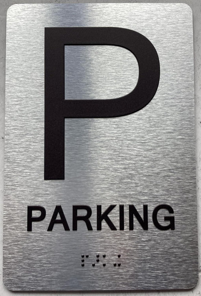FLOOR NUMBER SIGN WITH RAISED LETTERS THE PARK AVE LINE (PARKING)
