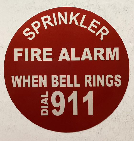 NYC TWO  FIRE SPRINKLER ALARM BELL SIGN