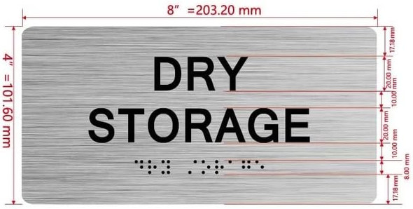NYC DRY STORAGE SIGN WITH RAISED LETTERS