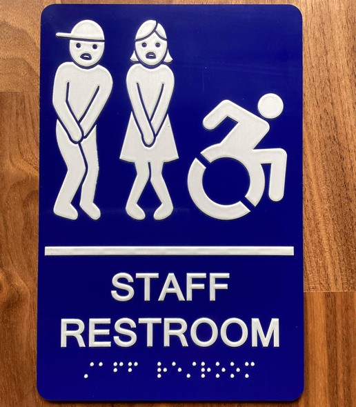 NYC RESTROOM SIGN RAISED LETTERS