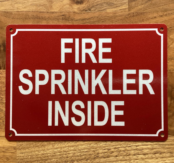 NYC FIRE SPRINKLER INSIDE SIGN