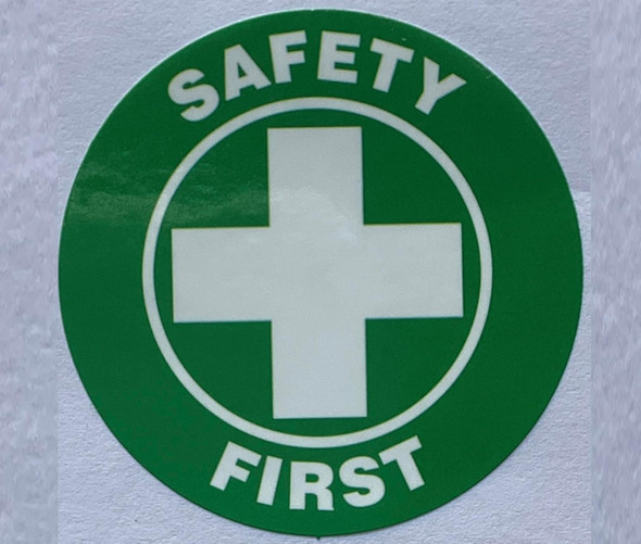 NYC SAFETY FIRST ROUND WARNING STICKER