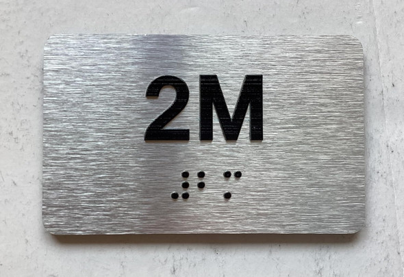 NYC APT NUMBER 2M SIGN-UNIT NUMBER SIGN WITH RAISED LETTERS