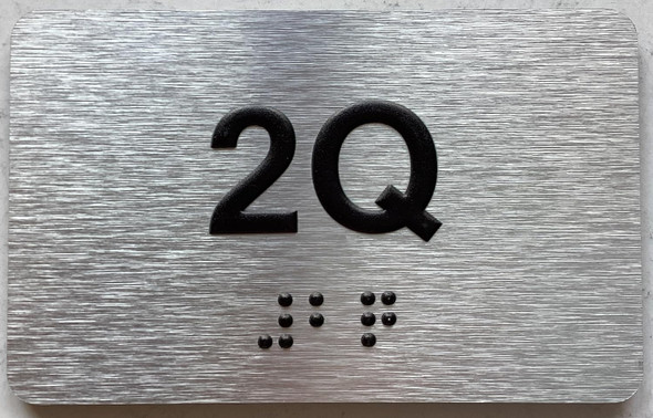APT NUMBER 2Q SIGN-UNIT NUMBER SIGN WITH RAISED LETTERS