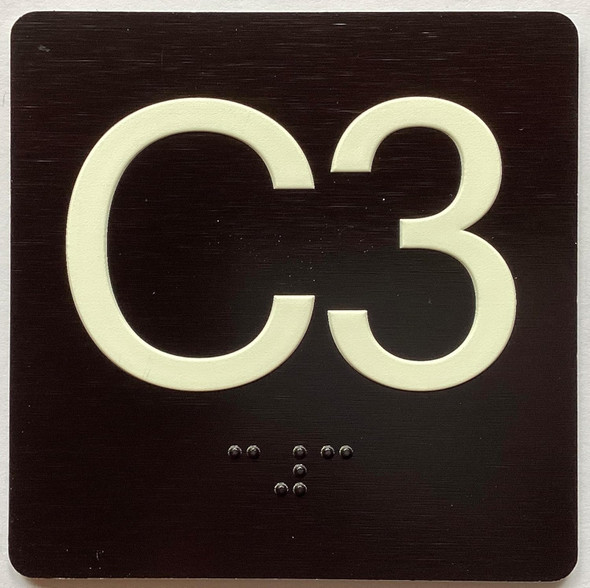 ELEVATOR FLOOR NUMBER THE LEXINGTON AVE LINE (C3- CELLAR 3) SIGN