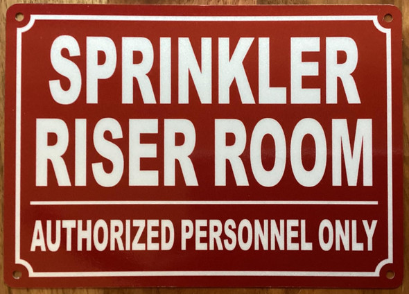 SPRINKLER RISER ROOM SIGN