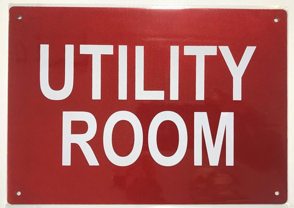 Utility Room- Reflective !!!  Sign Utility Room- Reflective !!!  Sign