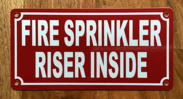 NYC FIRE SPRINKLER RISER INSIDE SIGN