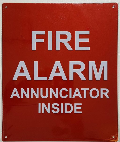 FIRE Alarm Annunciator Inside  -  Sign FIRE Alarm Annunciator Inside  -  Sign