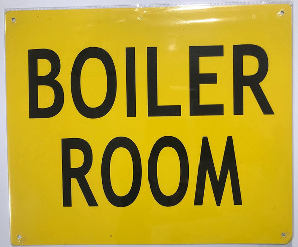 Boiler Room  Yellow  Sign Boiler Room  Yellow  Sign