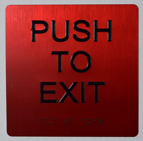Push to EXIT   Sign Push to EXIT   Sign