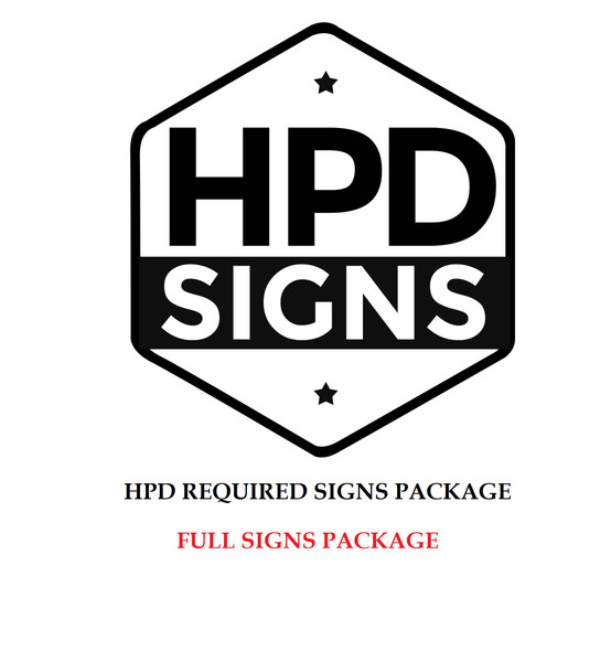 hpd signs package hpd signs package