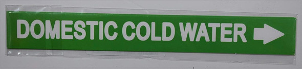 Pipe Marking-Domestic Cold Water with Arrow Pipe Marking-Domestic Cold Water with Arrow