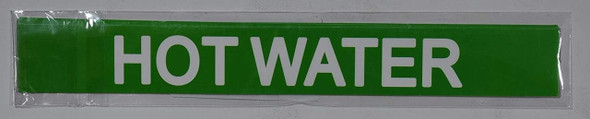 Pipe Marking- Hot Water  Sign Pipe Marking- Hot Water  Sign
