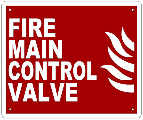 Fire Main Control Valve SIGN Fire Main Control Valve SIGN
