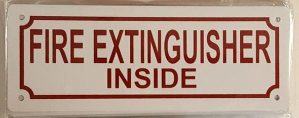 Fire Extinguisher Inside   Fire Department Sign Fire Extinguisher Inside   Fire Department Sign