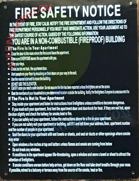 LOBBY Fire Safety Notice -FIRE PROOF BUILDING LOBBY Fire Safety Notice -FIRE PROOF BUILDING