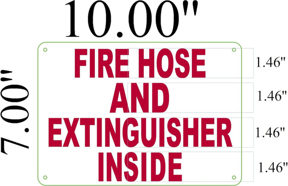 Fire Hose and Extinguisher Inside   Sign Fire Hose and Extinguisher Inside   Sign