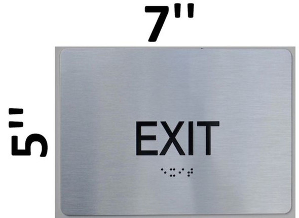 EXIT -Braille  with Raised Tactile Graphics and Letters    Sign EXIT -Braille  with Raised Tactile Graphics and Letters    Sign