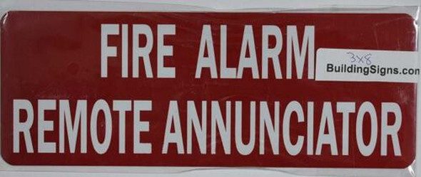 FIRE Alarm Remote Annunciator Sign FIRE Alarm Remote Annunciator Sign