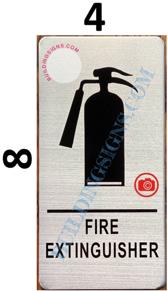 FIRE EXTINGUISHER - BRUSHED ALUMINUM  Sign