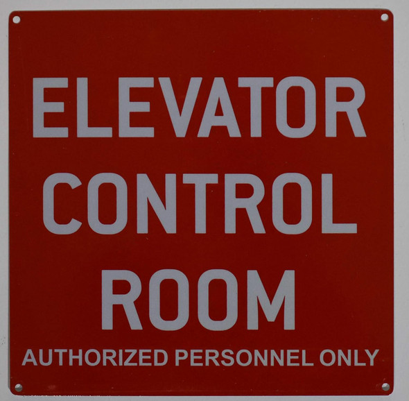 Elevator Control Room Sign Elevator Control Room Sign